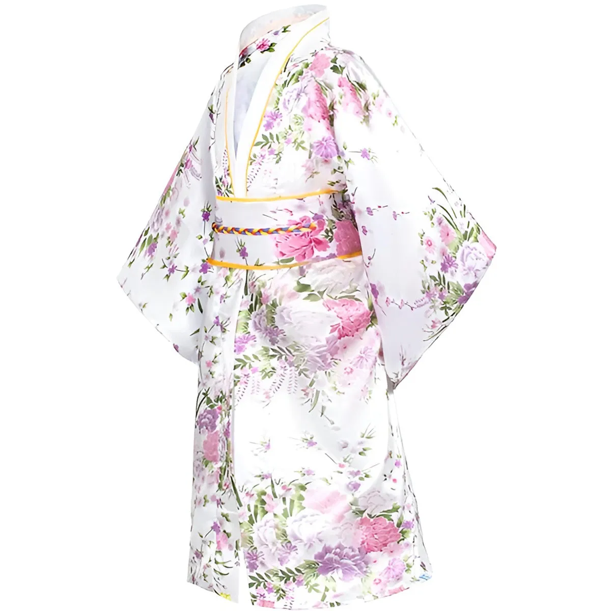 Traditional Japanese Girls' Blossom Kimono Dress Set