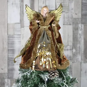 Tree Top Angel 12 inch Indoor Copper and Gold