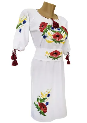 Ukrainian embroidered dress in the Ukrainian style