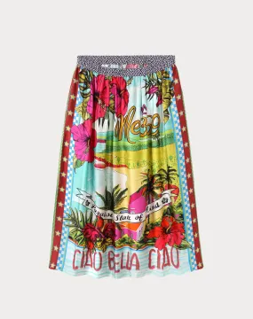 Vanessa Printed Love Midi Skirt