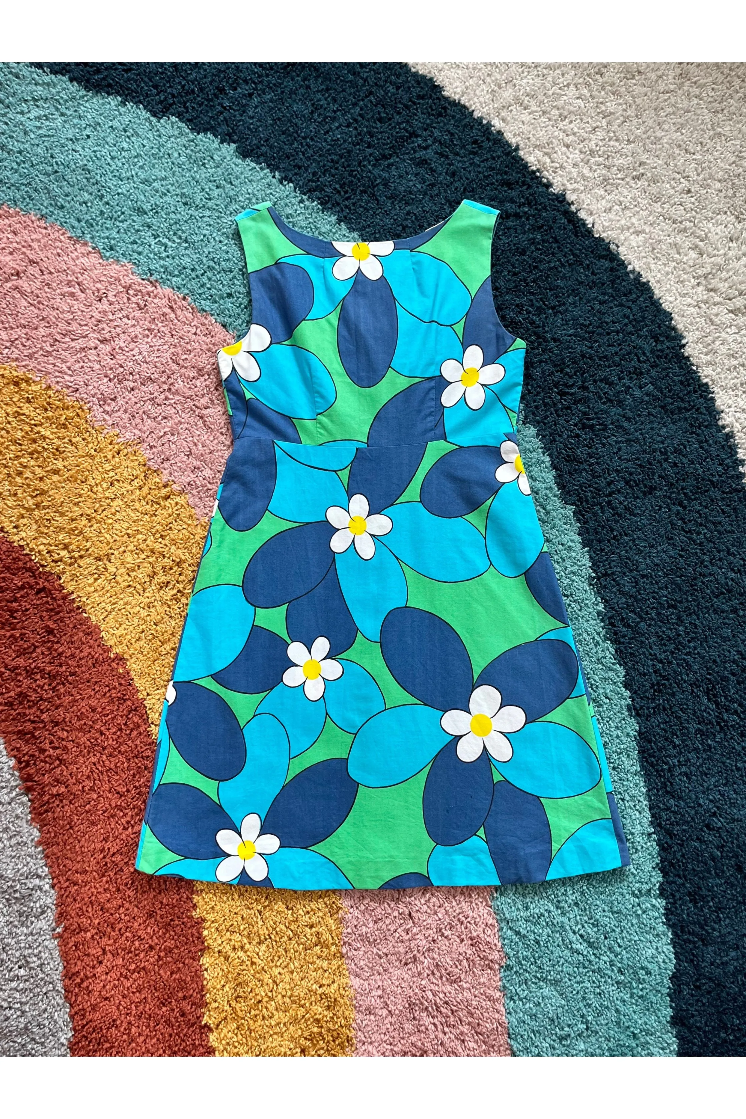 Vintage RARE Miss Milli Hawaii 60s Double Flower Power Dress