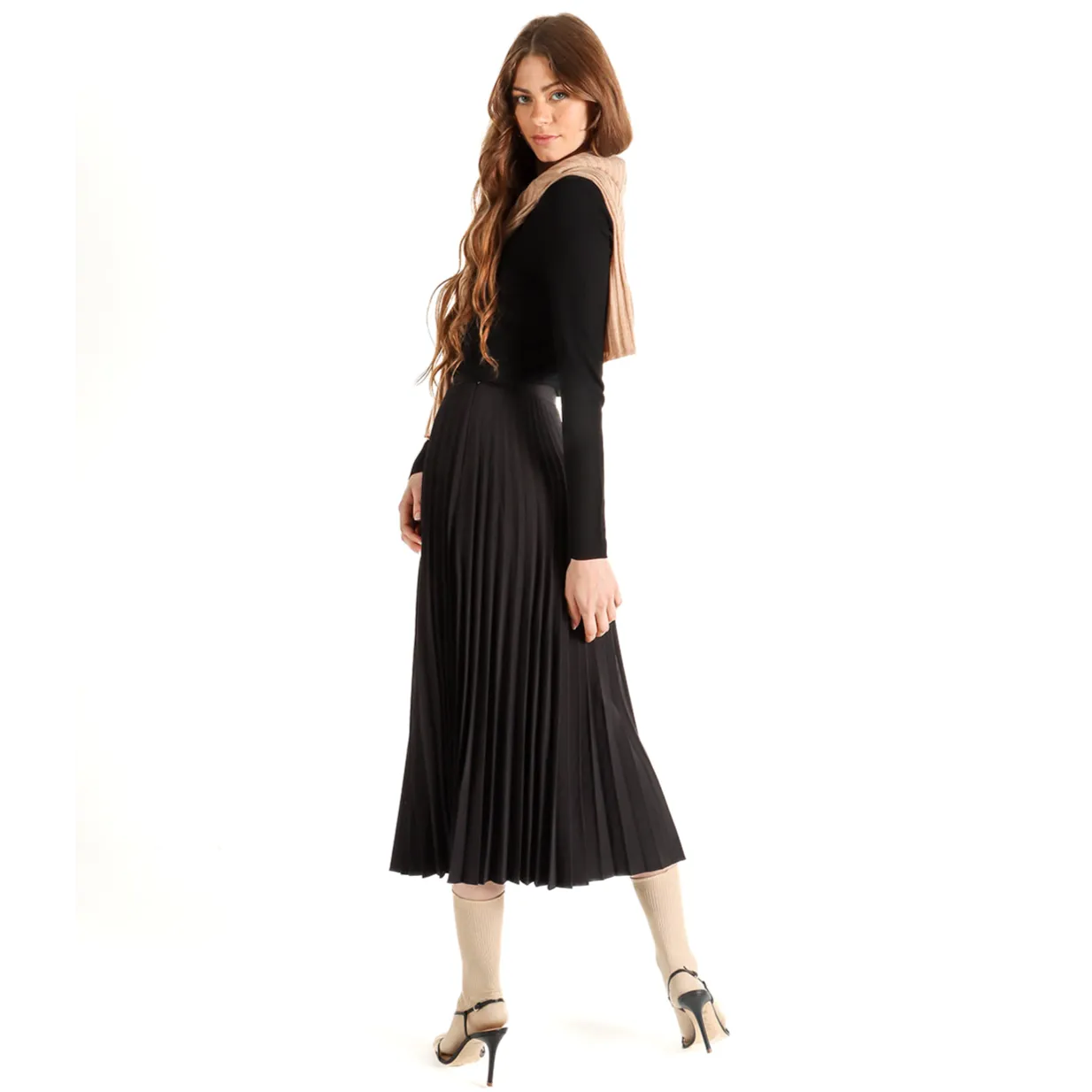 Women's Pleated Midi Skirt