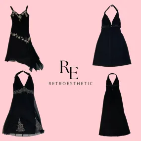 Y2K Gothic Black Dress (SR-465)