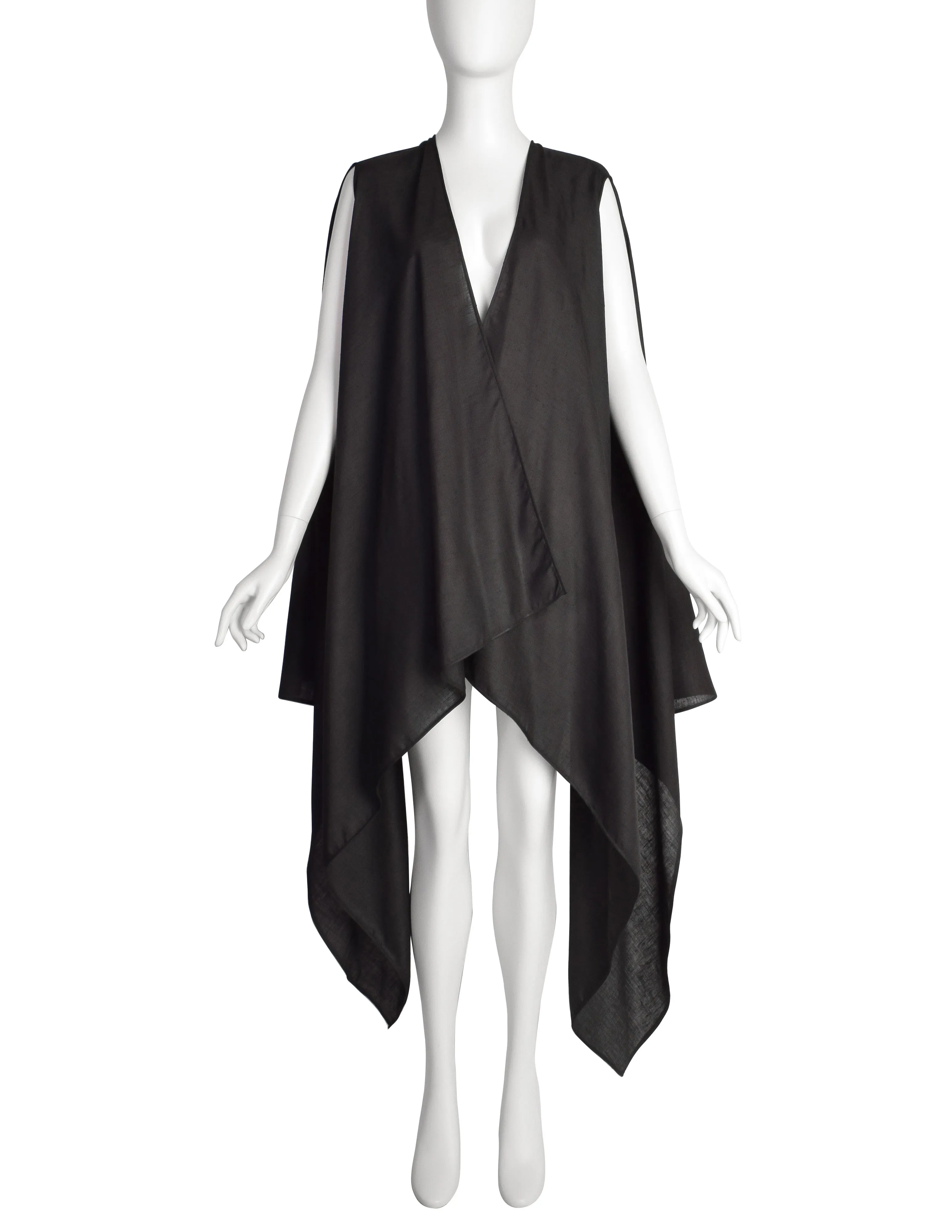 Yuki London Vintage Couture Silk Oversized Draping Vest