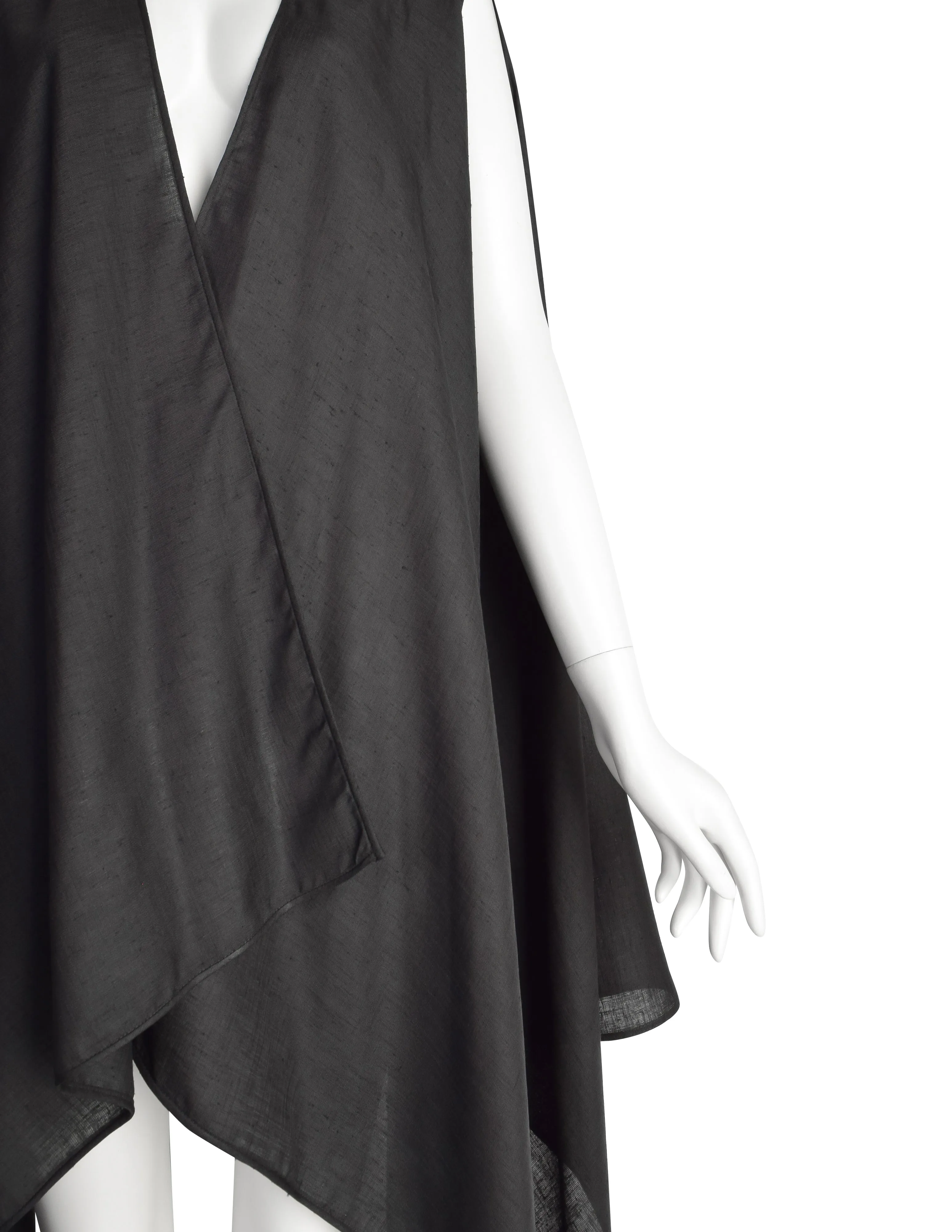 Yuki London Vintage Couture Silk Oversized Draping Vest